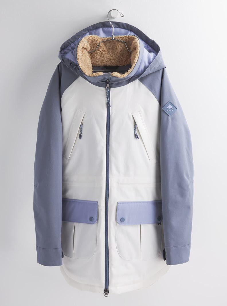 Veste Snowboard Burton Prowess Femme Grise Blanche Violette | 516743-RLI