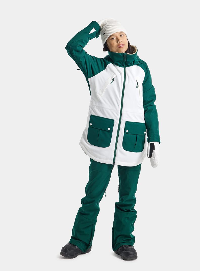 Veste Snowboard Burton Prowess Femme Marron Blanche | 895362-MXV
