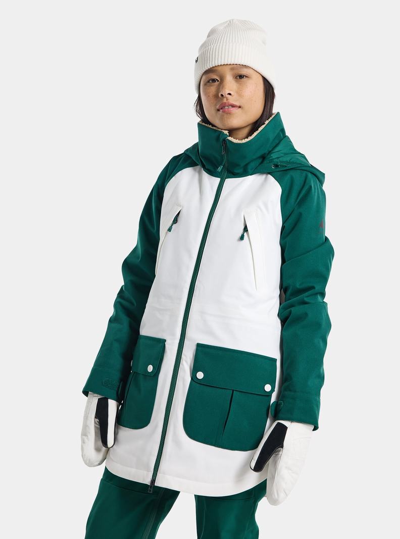 Veste Snowboard Burton Prowess Femme Marron Blanche | 895362-MXV