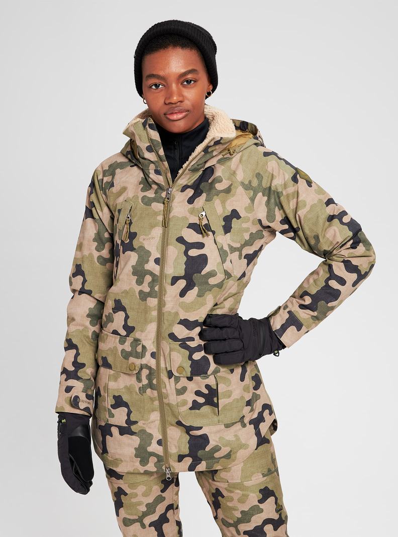 Veste Snowboard Burton Prowess Femme Vert Olive Camouflage | 324789-WQZ