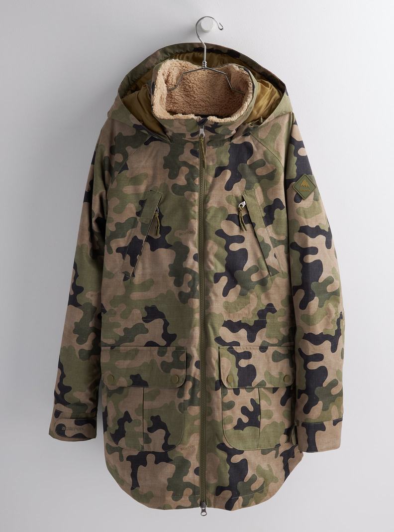 Veste Snowboard Burton Prowess Femme Vert Olive Camouflage | 324789-WQZ