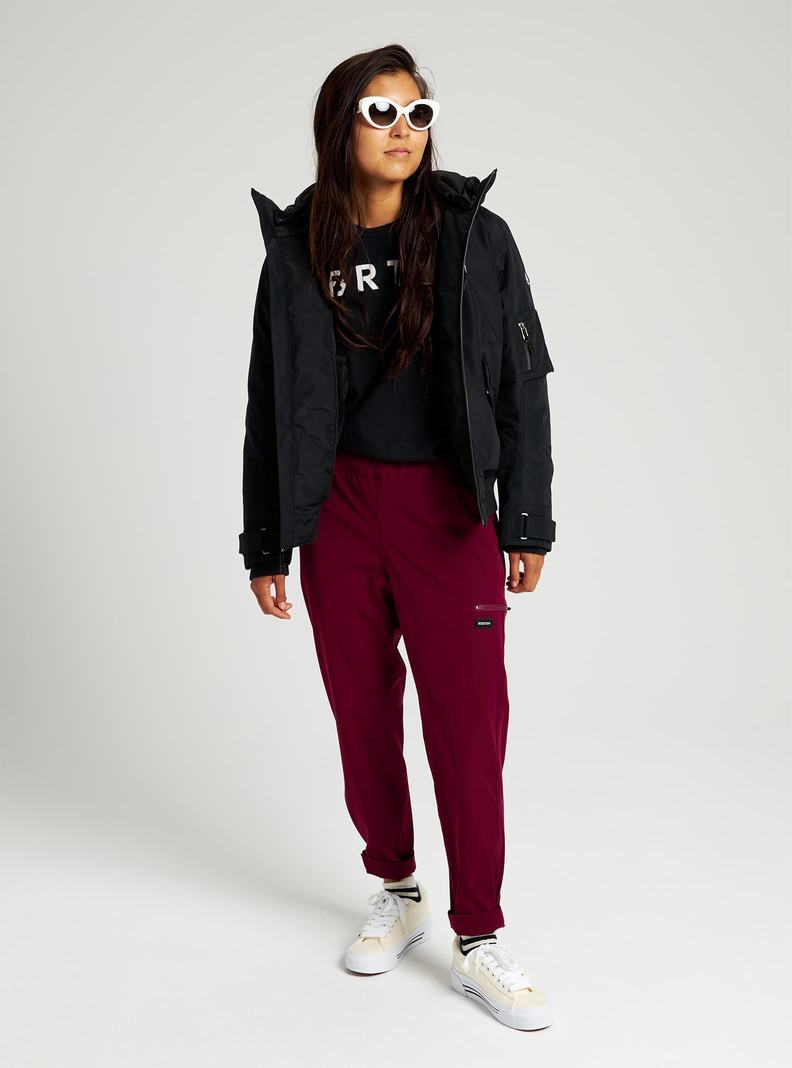Veste Snowboard Burton Saxton Bomber Femme Noir | 240581-SPJ