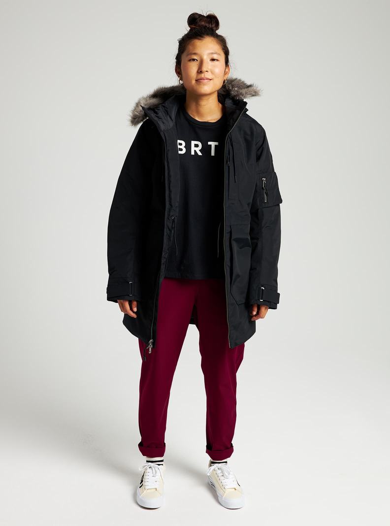 Veste Snowboard Burton Saxton Parka Femme Noir | 864230-YZP