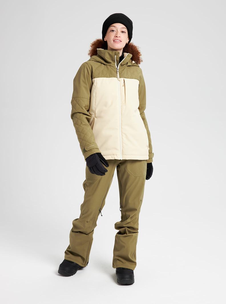 Veste Snowboard Burton Tulum Stretch Femme Vert Olive | 796502-GHM