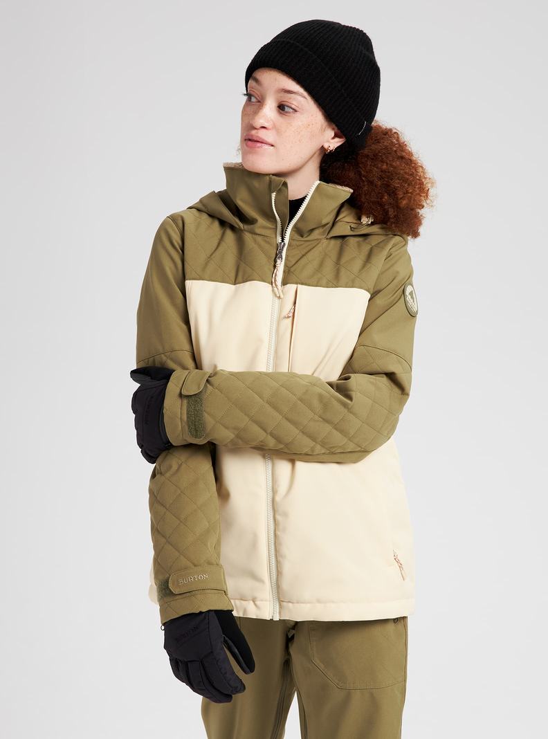 Veste Snowboard Burton Tulum Stretch Femme Vert Olive | 796502-GHM