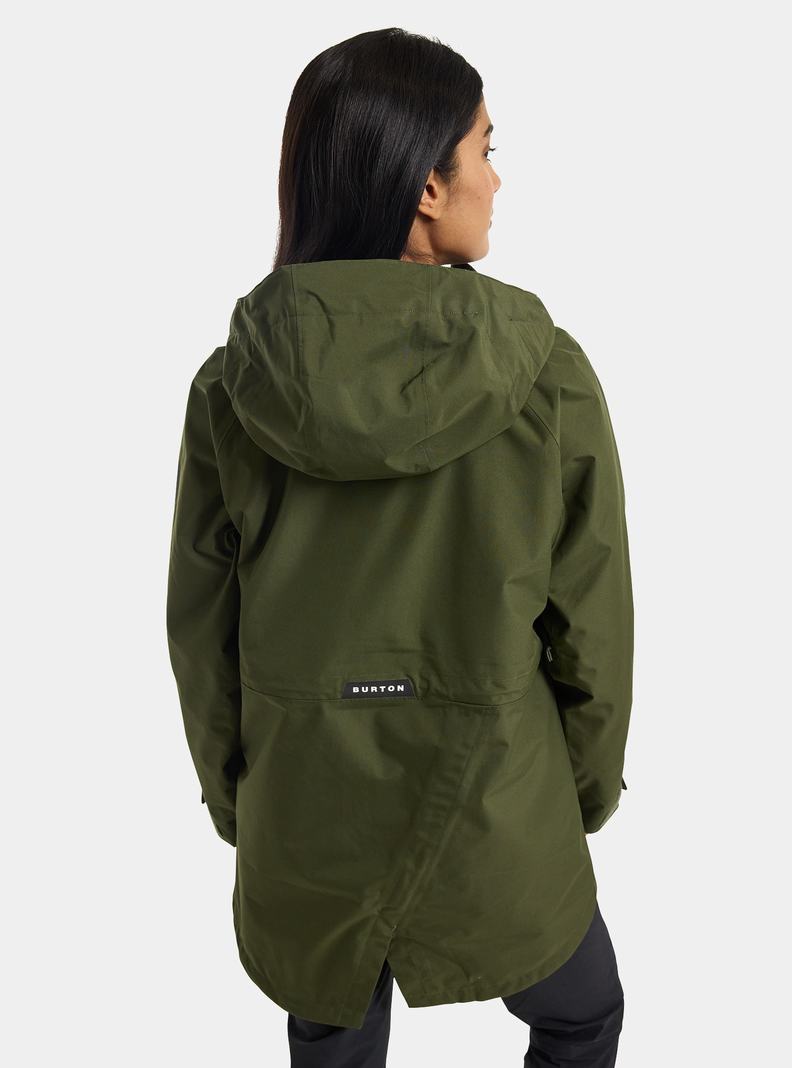 Veste Snowboard Burton Veridry 2L Rain Femme Vert Foncé | 546801-CTI