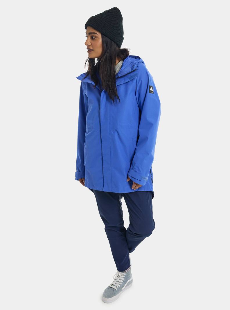 Veste Snowboard Burton Veridry 2L Rain Femme Bleu | 589120-CTL