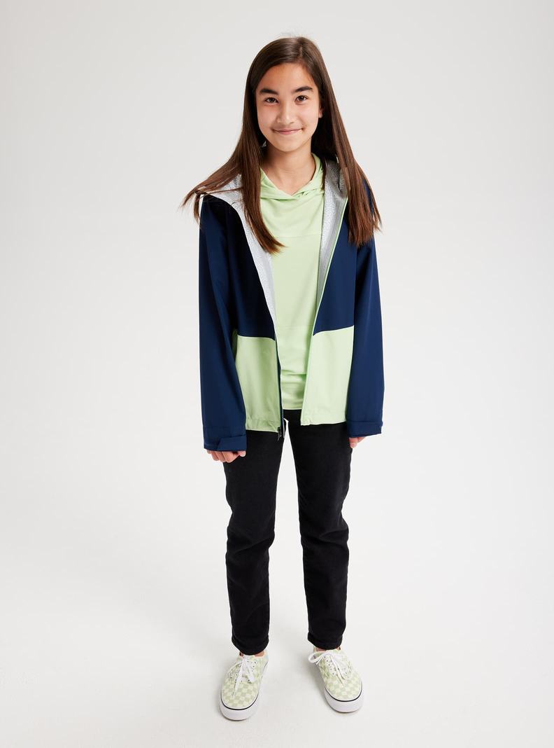 Veste Snowboard Burton Veridry 2.5L Rain Enfant Bleu Vert Clair | 456398-EBO