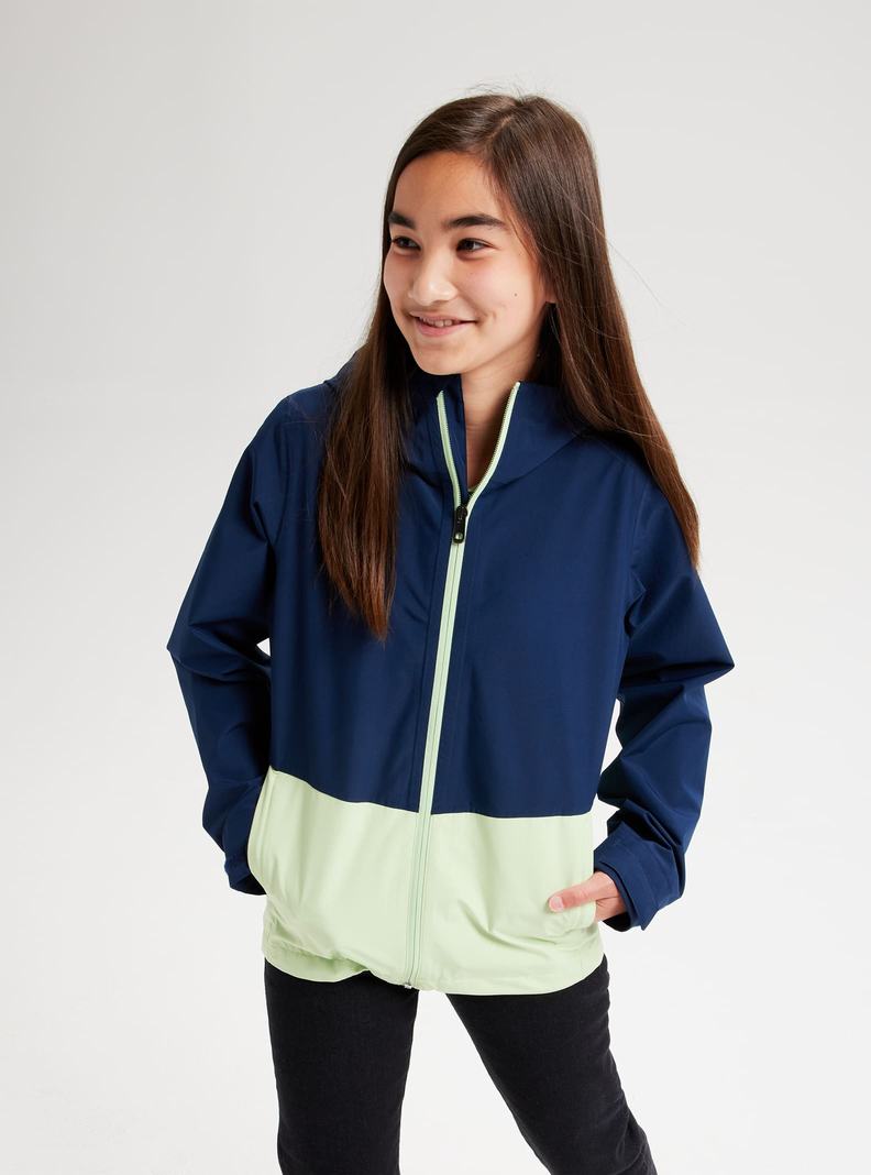Veste Snowboard Burton Veridry 2.5L Rain Enfant Bleu Vert Clair | 456398-EBO