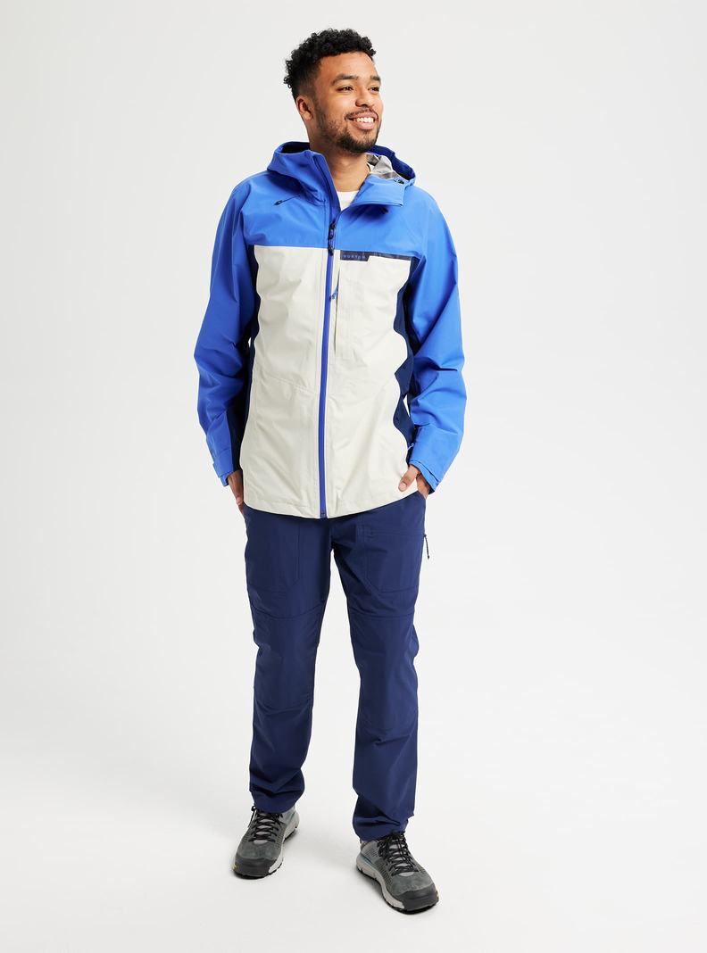Veste Snowboard Burton Veridry GORE-TEX 2L Rain Homme Bleu Argent Vert | 089341-PQC