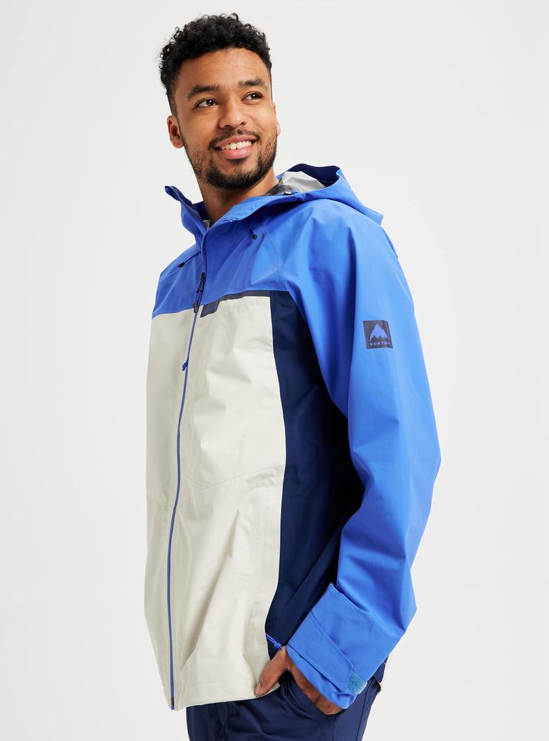 Veste Snowboard Burton Veridry GORE-TEX 2L Rain Homme Bleu Argent Vert | 089341-PQC