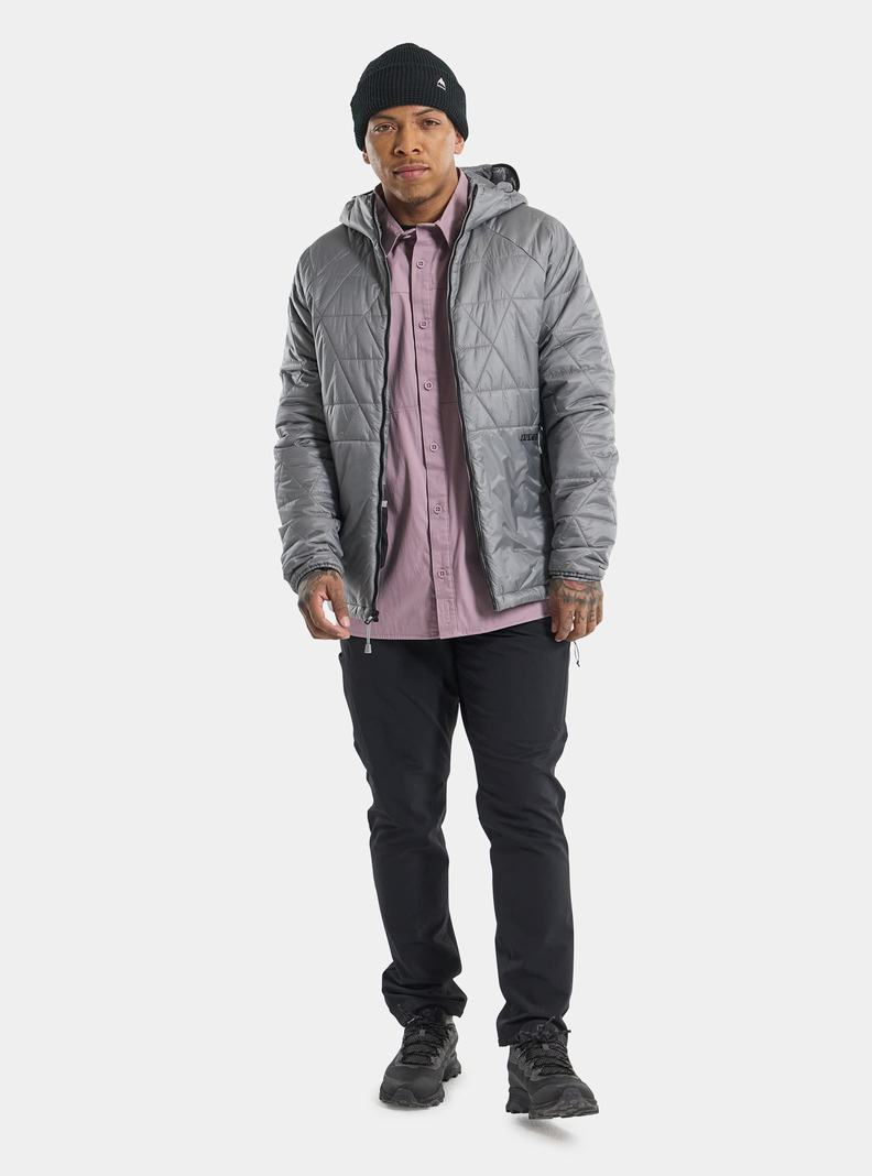 Veste Snowboard Burton Versatile Heat Encapuchonné Synthétique Insulated Homme Grise | 461037-OJU