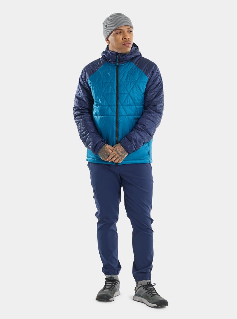 Veste Snowboard Burton Versatile Heat Encapuchonné Synthétique Insulated Homme Bleu | 517946-BPS