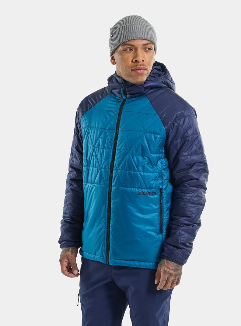 Veste Snowboard Burton Versatile Heat Encapuchonné Synthétique Insulated Homme Bleu | 517946-BPS