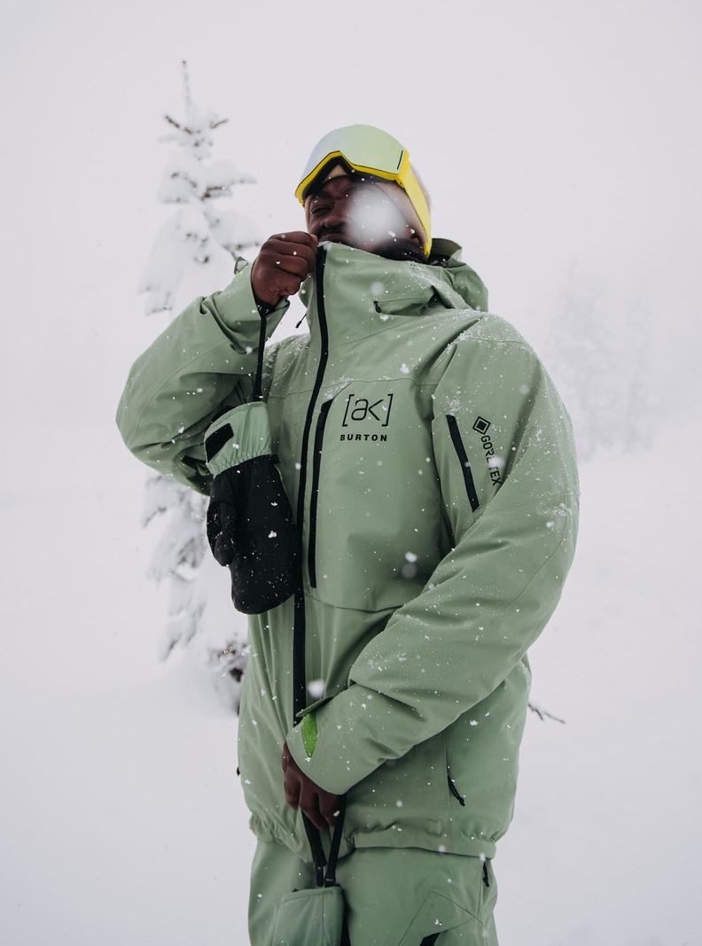 Veste Snowboard Burton [ak] Helitack GORE‑TEX 2L Stretch Homme Vert | 739456-PYC