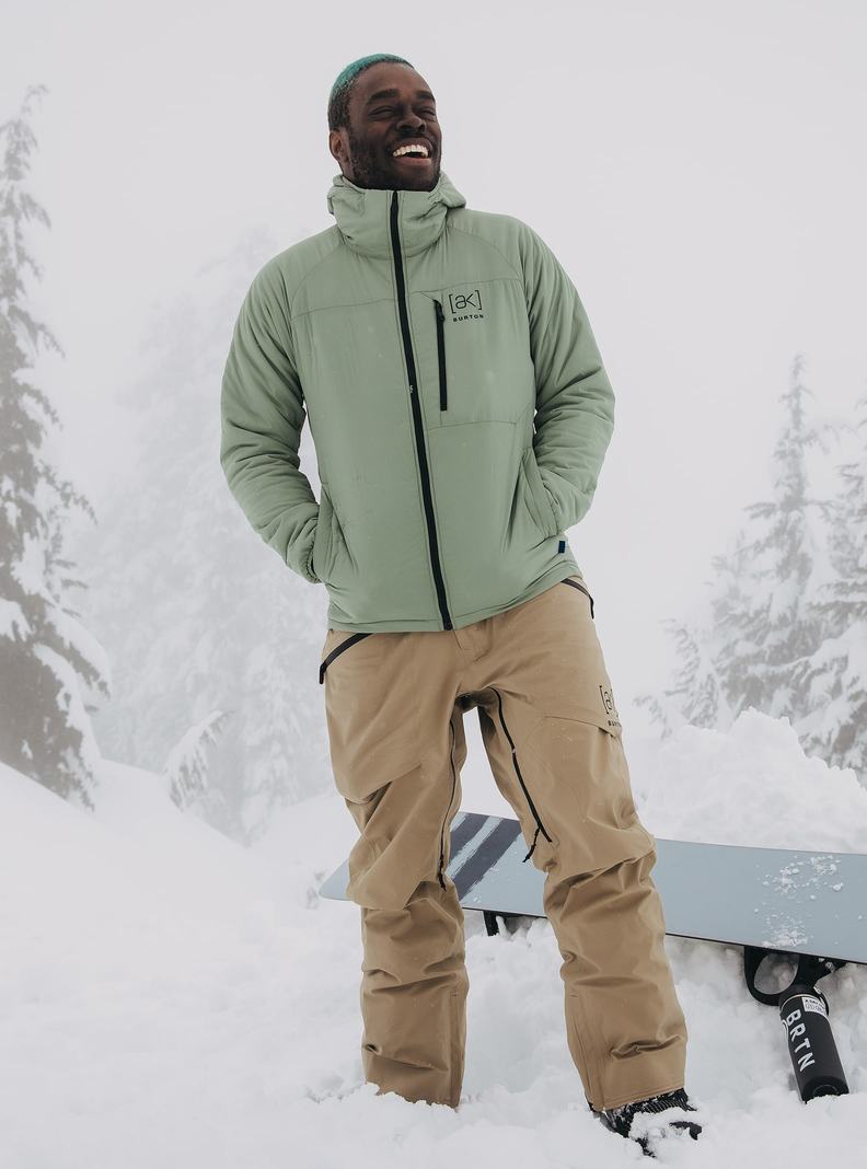 Veste Snowboard Burton [ak] Helium Encapuchonné Stretch Insulated Homme Vert | 596274-XYT