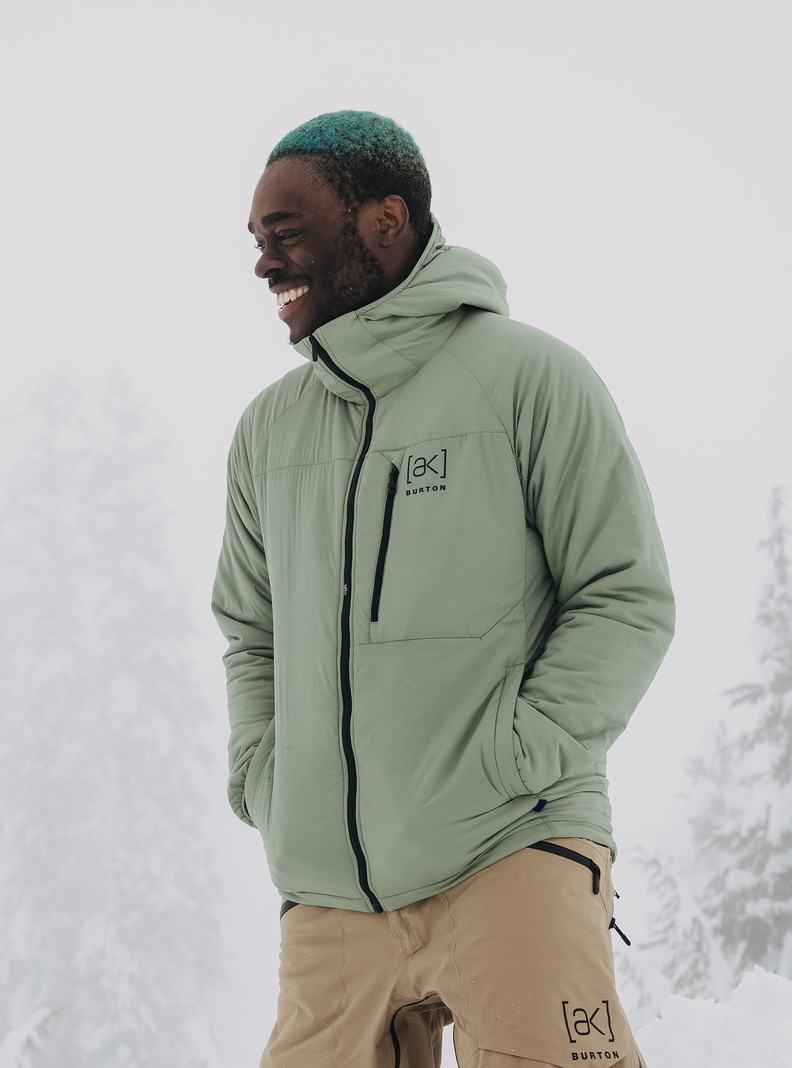 Veste Snowboard Burton [ak] Helium Encapuchonné Stretch Insulated Homme Vert | 596274-XYT