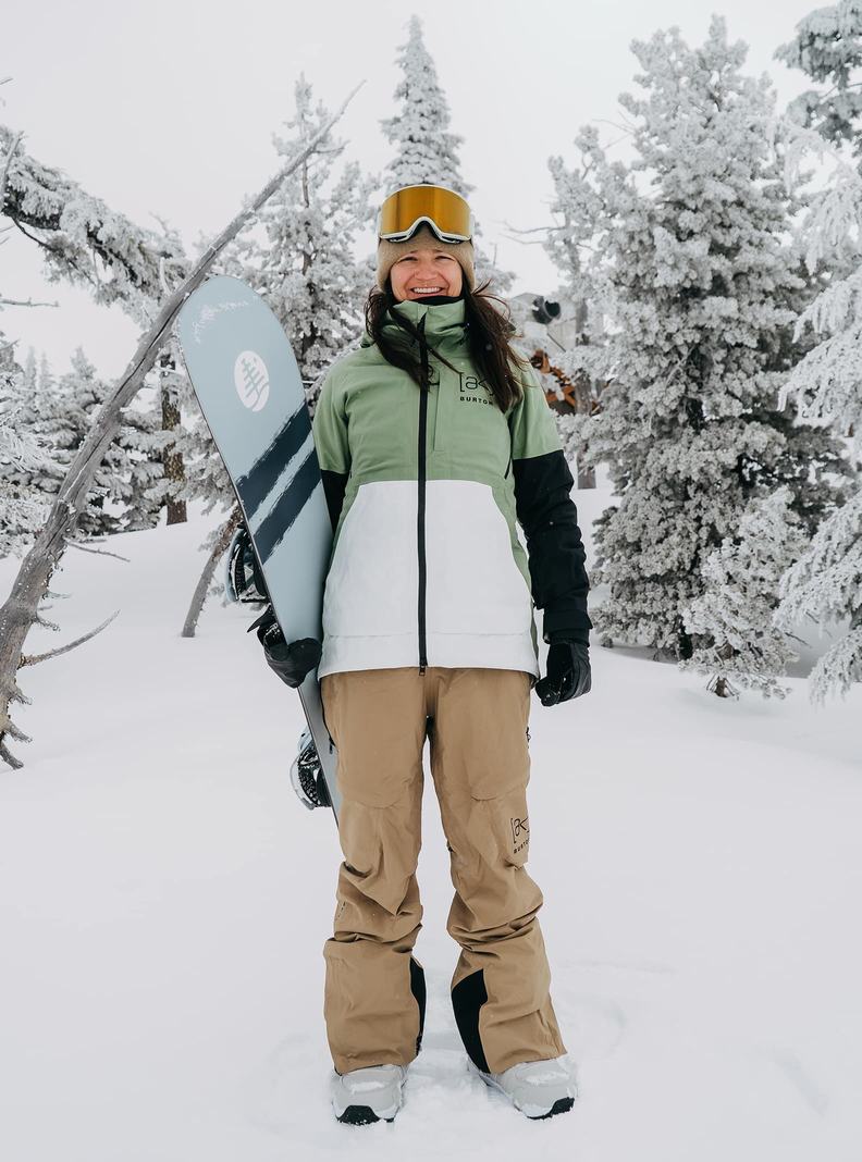 Veste Snowboard Burton [ak] Kimmy GORE-TEX 3L Stretch Femme Vert Blanche Noir | 924760-RJG