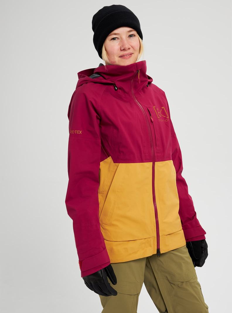 Veste Snowboard Burton [ak] Kimmy GORE-TEX 3L Stretch Femme Marron Violette Jaune | 942703-PKR
