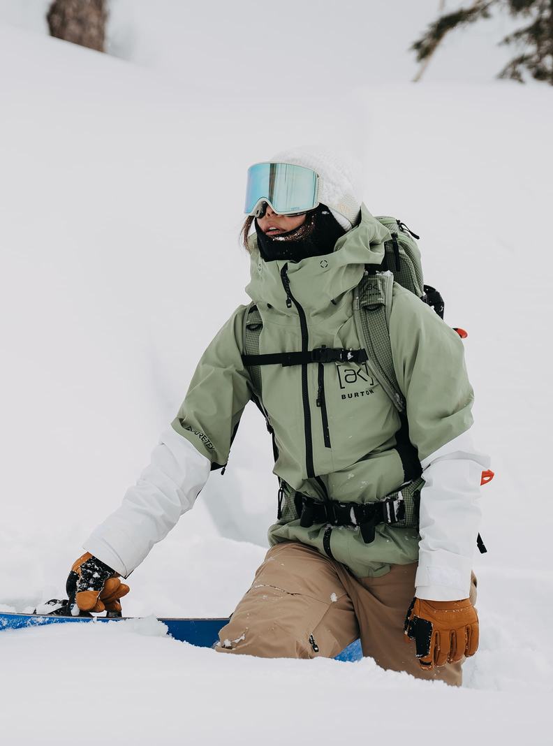 Veste Snowboard Burton [ak] Upshift GORE-TEX 2L Femme Vert Blanche Noir | 638942-EGN