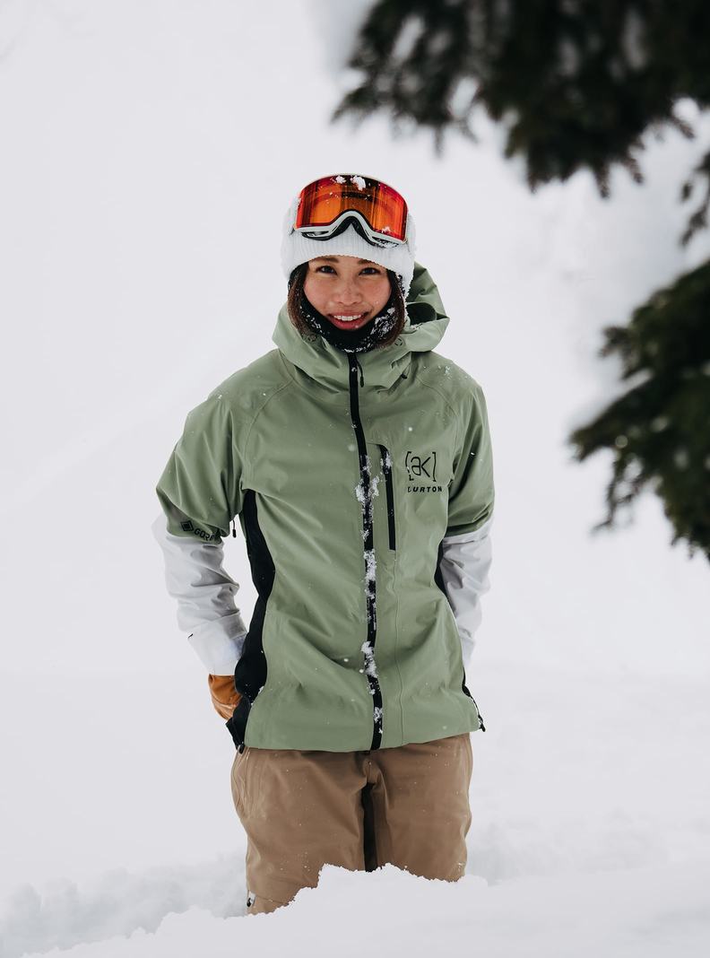 Veste Snowboard Burton [ak] Upshift GORE-TEX 2L Femme Vert Blanche Noir | 638942-EGN