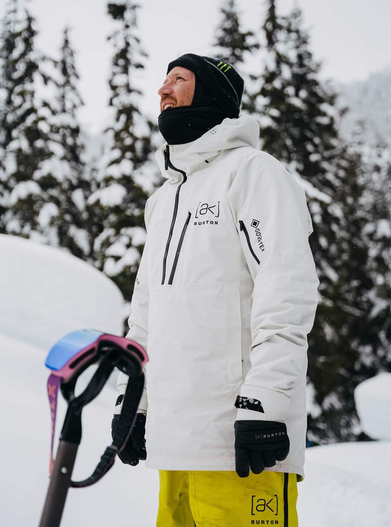 Veste Snowboard Burton [ak] Velocity GORE‑TEX 2L Anorak Homme Blanche | 293781-MZR